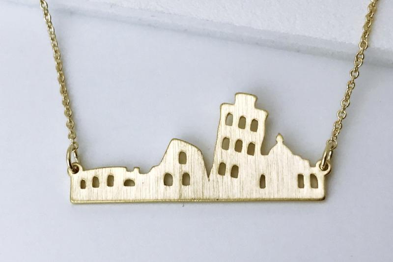 [Ozel] Delicate Fit Matte Brass Necklace