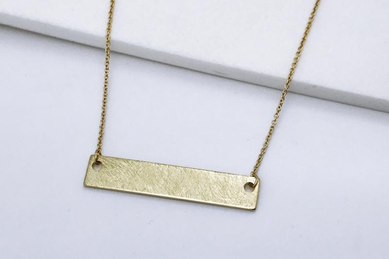 [Ozel] Simple Minimal Asymmetrical Curve Necklace