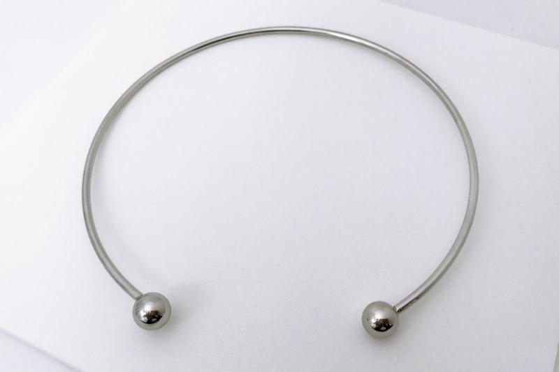[Ozel] Daily Point Glossy Brass Choker Necklace