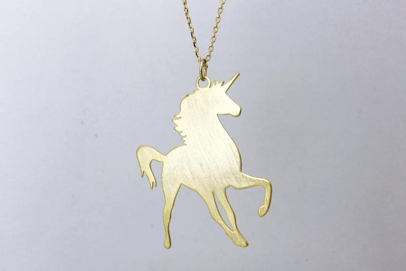 [Ozel] Daily Point Glossy Brass Necklace
