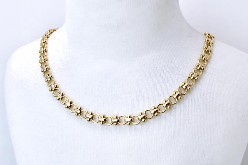Girlfriend Gift Glossy Brass Necklace