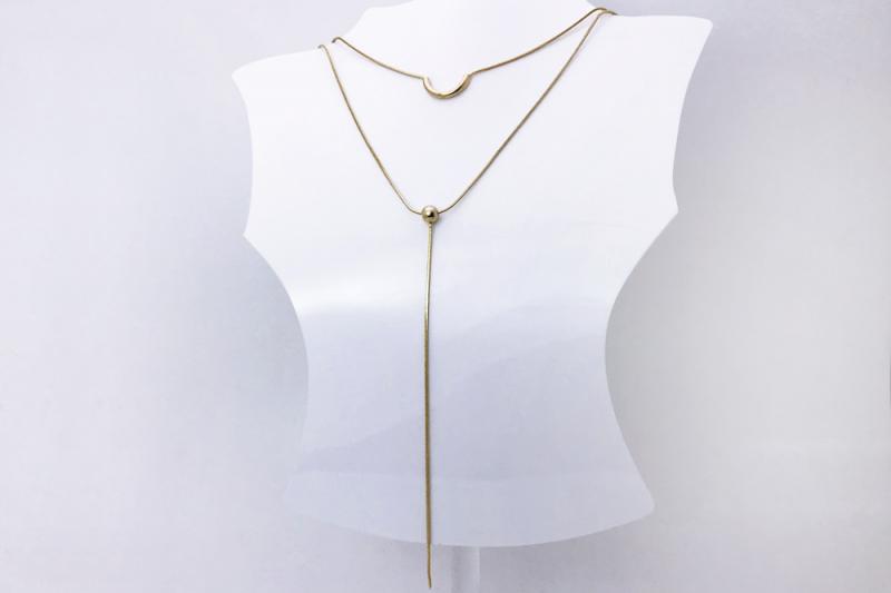 [Ozel] Girlfriend Gift Glossy Brass Necklace