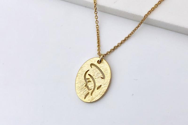 [Ozel] Daily Point Asymmetrical Curve Necklace