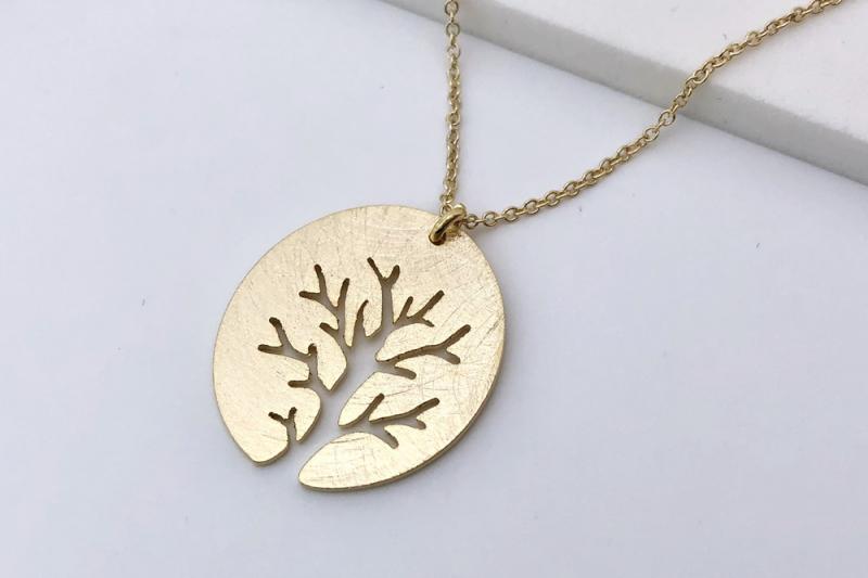 [Ozel] Modern Classic Asymmetrical Curve Necklace
