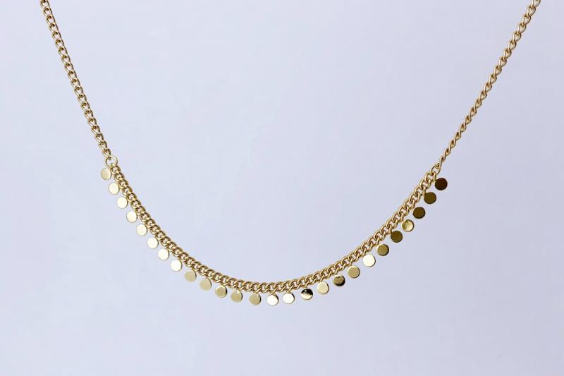 [Ozel] Feminine Glossy Chain Brass Necklace