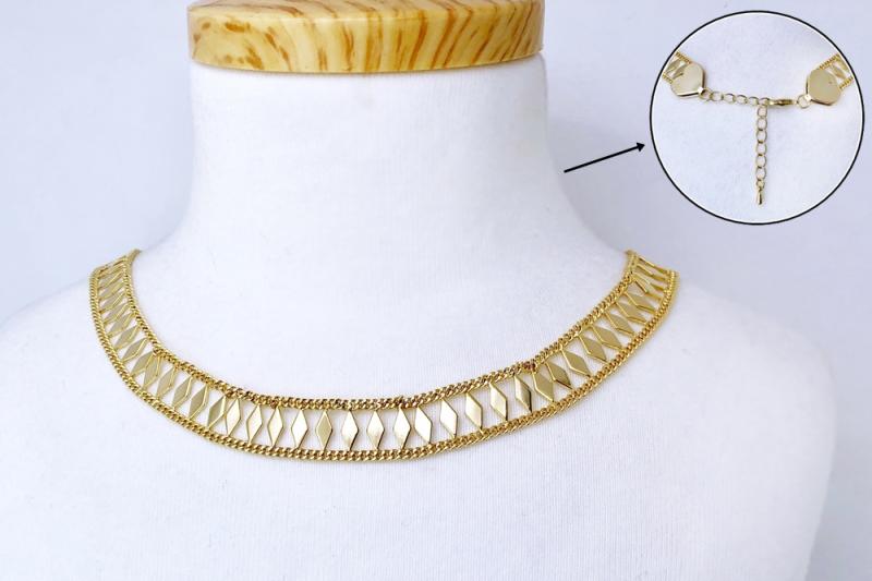 [Ozel] Simple Minimal Glossy Brass Necklace