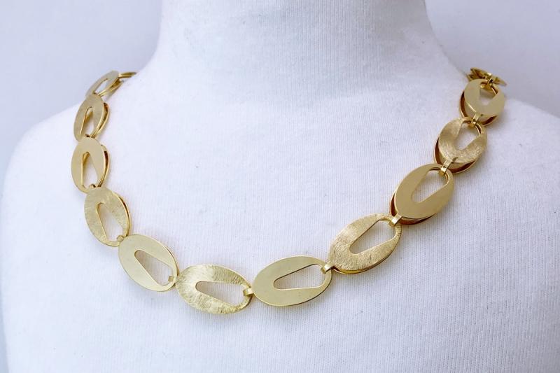 [Ozel] Statement Look Asymmetrical Curve Necklace