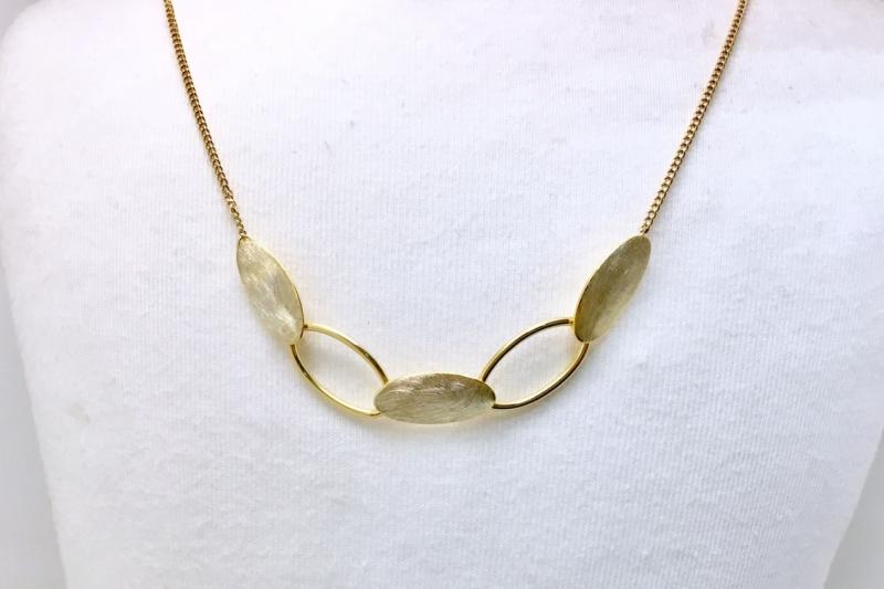 [Ozel] Layered Asymmetrical Curve Brass Necklace