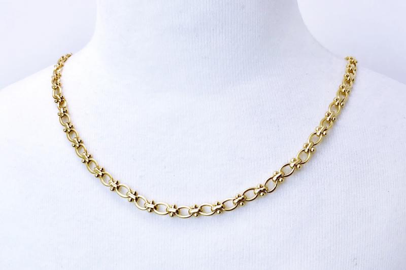 [Ozel] Vintage Vibe Glossy Brass Necklace