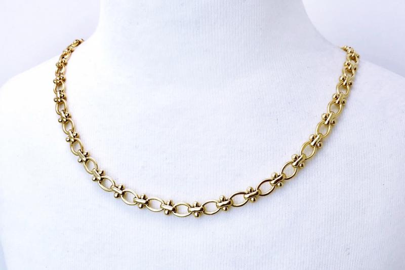 [Ozel] Luxurious Glossy Brass Necklace