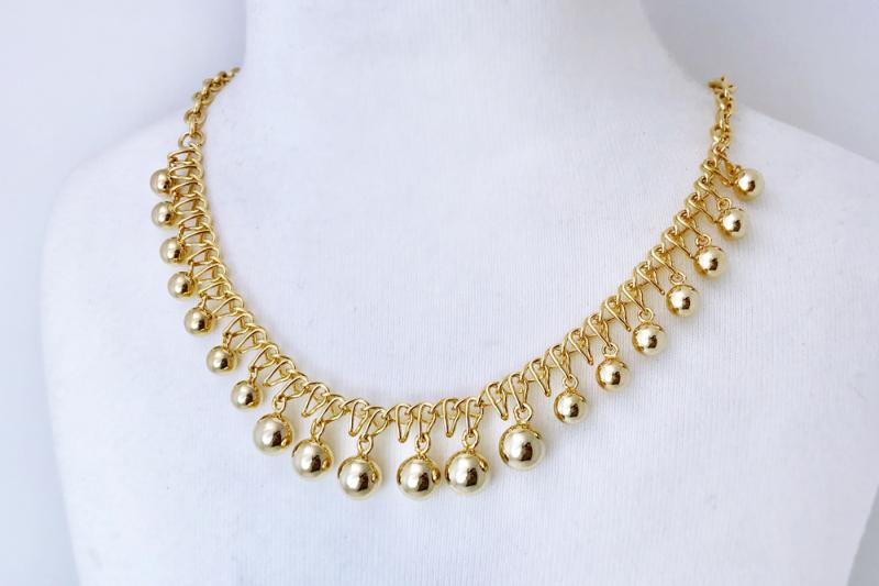 [Ozel] Trendy Glossy Chain Brass Necklace