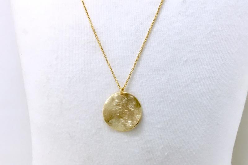 [Ozel] Romantic Mood Asymmetrical Curved Chain Brass Necklace