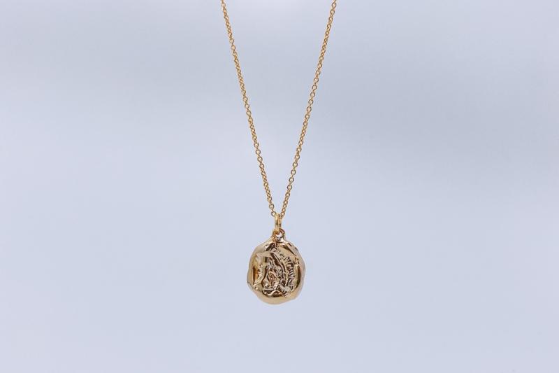 [Ozel] Casual Mood Glossy Brass Zinc Alloy Necklace