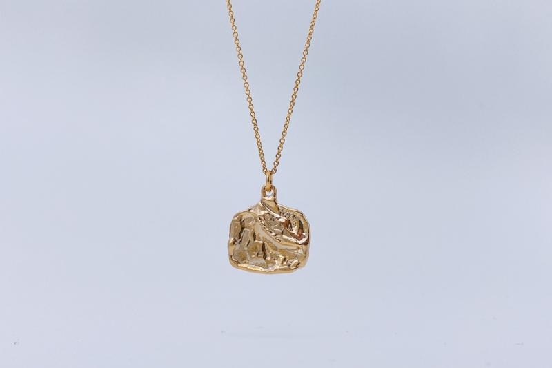 [Ozel] Simple Minimal Glossy Brass Zinc Alloy Necklace