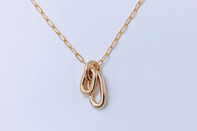 [Ozel] Luxurious Glossy Chain Brass Zinc Alloy Necklace