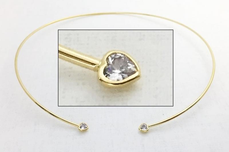 [Ozel] Feminine Glossy Brass Cubic Necklace