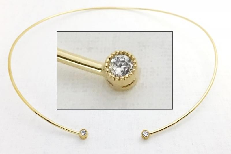[Ozel] Girlfriend Gift Glossy Brass Cubic Necklace