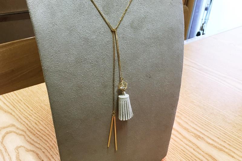 [Ozel] Shiny BRASS Cubic Zirconia Necklace