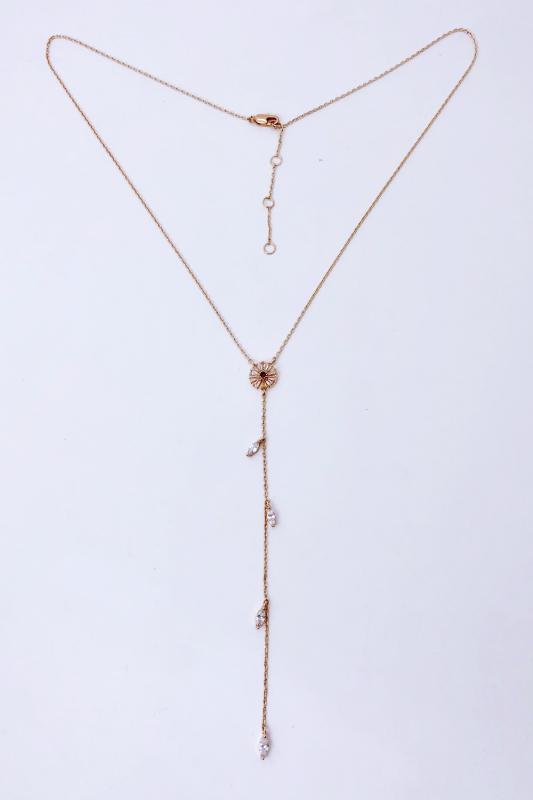 [Ozel] Romantic Mood Glossy Brass Cubic Necklace