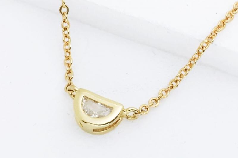 [Ozel] Stylish Glossy Brass Cubic Necklace