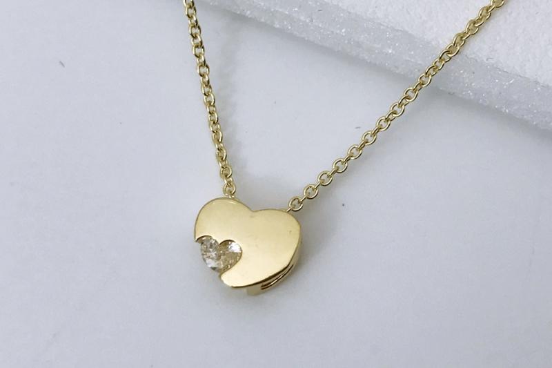 Necklace [Ozel] Elegant Glossy Brass