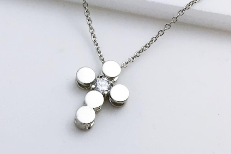 Cubic Necklace [Ozel] Layered Glossy Brass