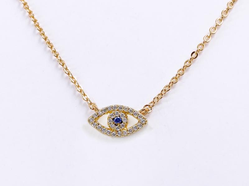 [Ozel] Shiny BRASS Cubic Zirconia Necklace