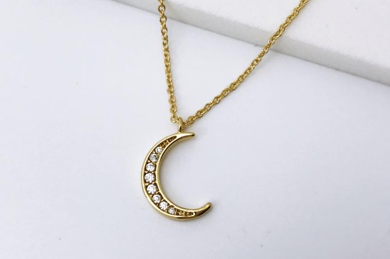 [Ozel] Trendy Glossy Brass Cubic Necklace
