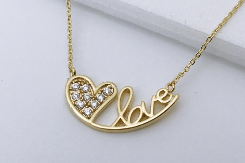 [Ozel] Trendy Glossy Brass Cubic Necklace