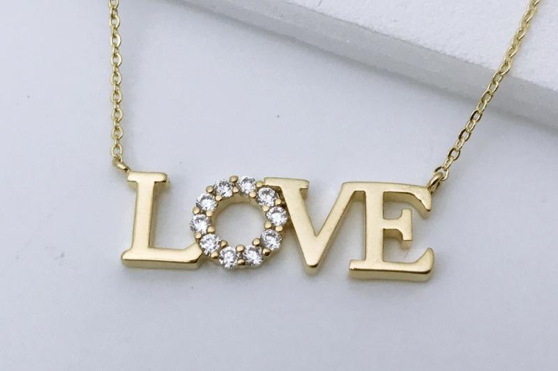[Ozel] Trendy Glossy Brass Cubic Necklace