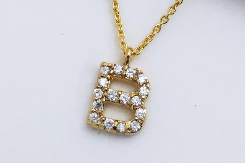 [Ozel] Trendy Glossy Brass Cubic Necklace
