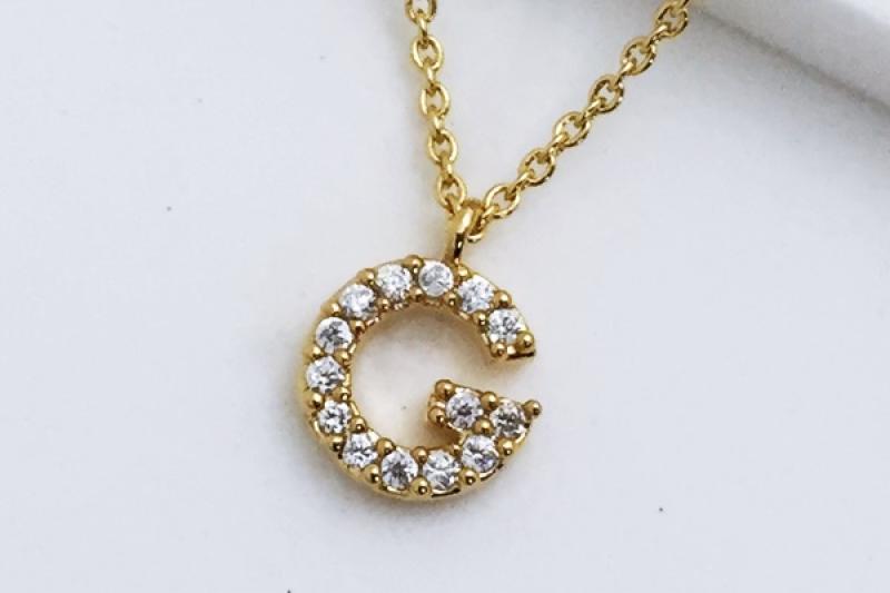 [Ozel] Trendy Glossy Brass Cubic Necklace