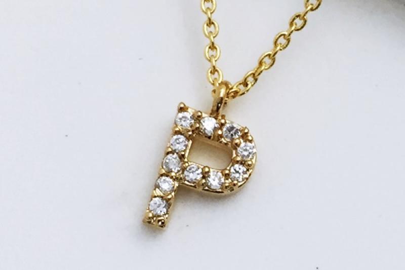 [Ozel] Modern Classic Glossy Brass Cubic Necklace