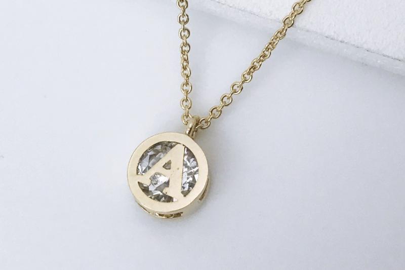 [Ozel] Layered Glossy Brass Cubic Necklace