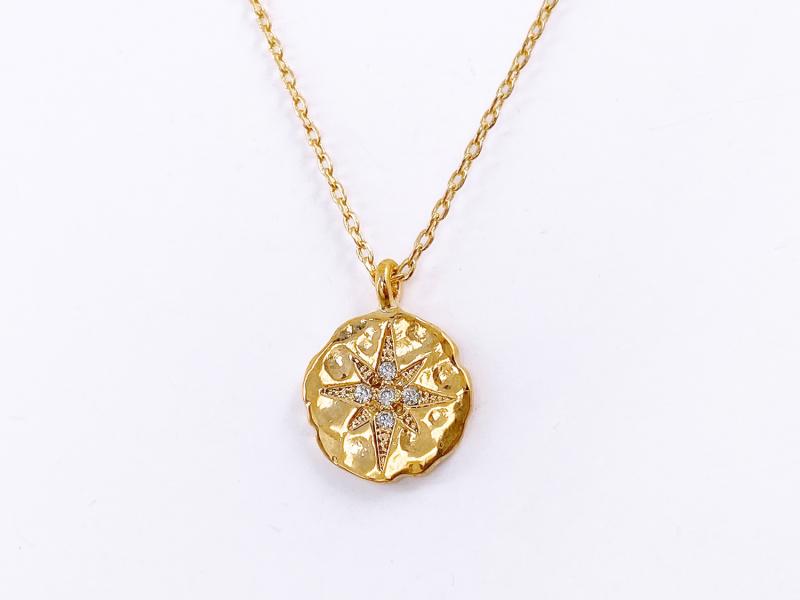 [Ozel] Sensual Glossy Brass Cubic Necklace
