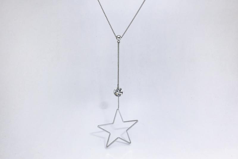 [Ozel] Unique Mood Glossy Brass Cubic Necklace