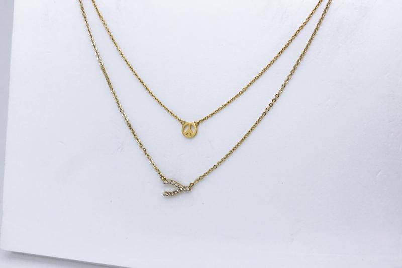 [Ozel] Sensual Glossy Brass Cubic Necklace