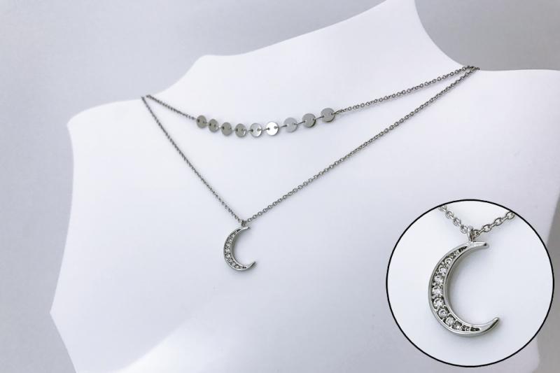 ] Modern Classic Glossy Brass Cubic Necklace