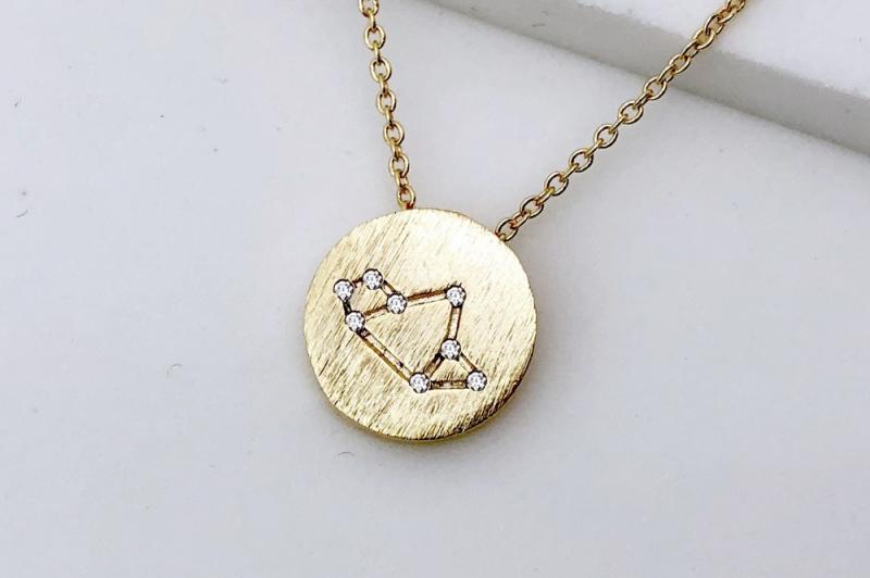 [Ozel] Layered Glossy Brass Cubic Necklace