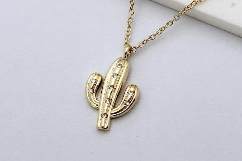 [Ozel] Layered Glossy Brass Cubic Necklace
