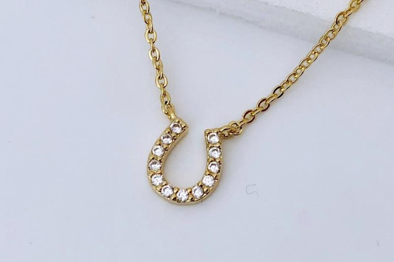 [Ozel] Trendy Glossy Brass Cubic Necklace