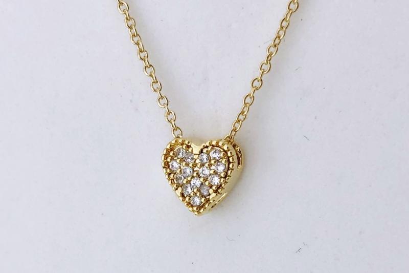 [Ozel] Daily Statement Glossy Brass Cubic Necklace