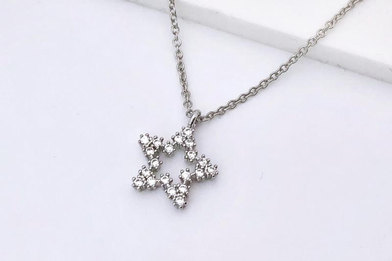 [Ozel] Romantic Mood Glossy Brass Cubic Necklace