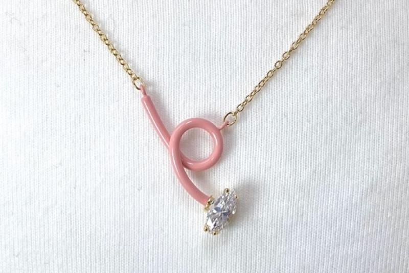 [Ozel] Trendy Glossy Brass Cubic Hairpin