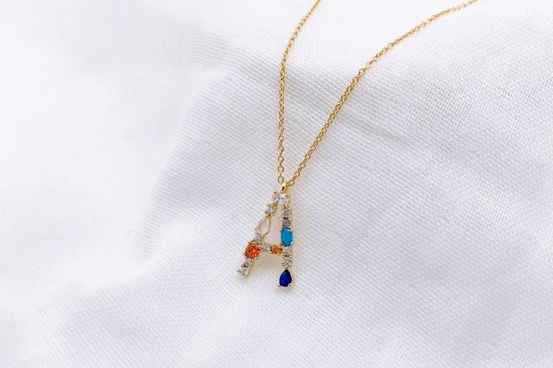 [Ozel] Trendy Glossy Brass Cubic Necklace