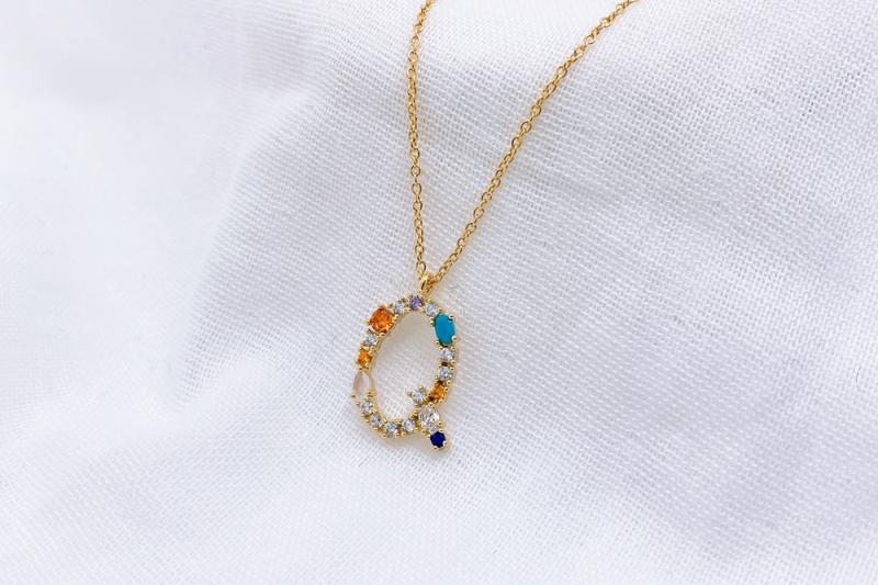 [Ozel] Trendy Glossy Brass Cubic Necklace