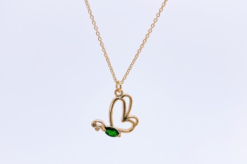 [Ozel] Layered Glossy Brass Cubic Necklace