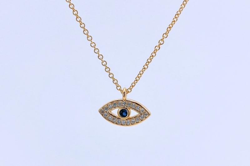 [Ozel] Unique Mood Glossy Brass Cubic Necklace