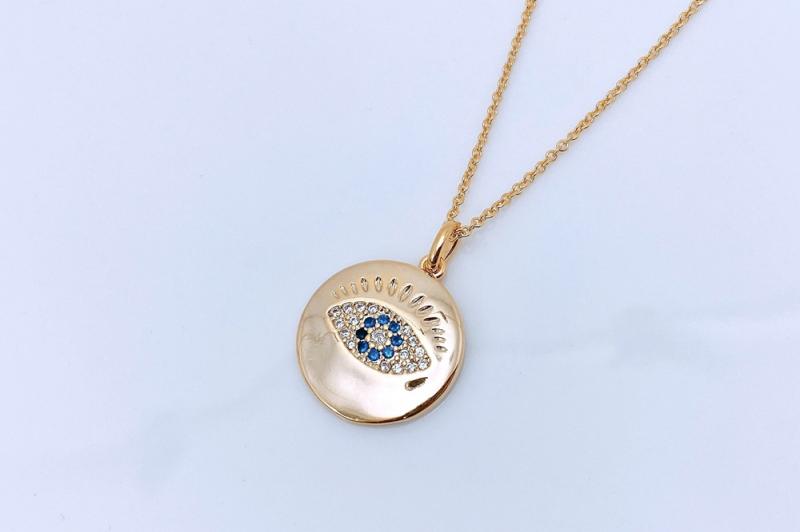 [Ozel] Daily Statement Glossy Brass Cubic Necklace