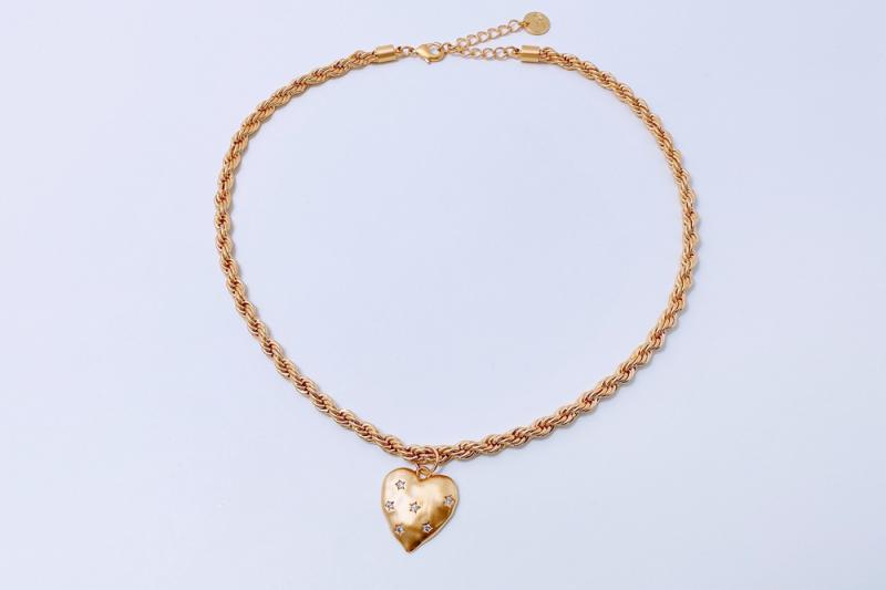 [Ozel] BRASS/ZINC Cubic Zirconia Necklace